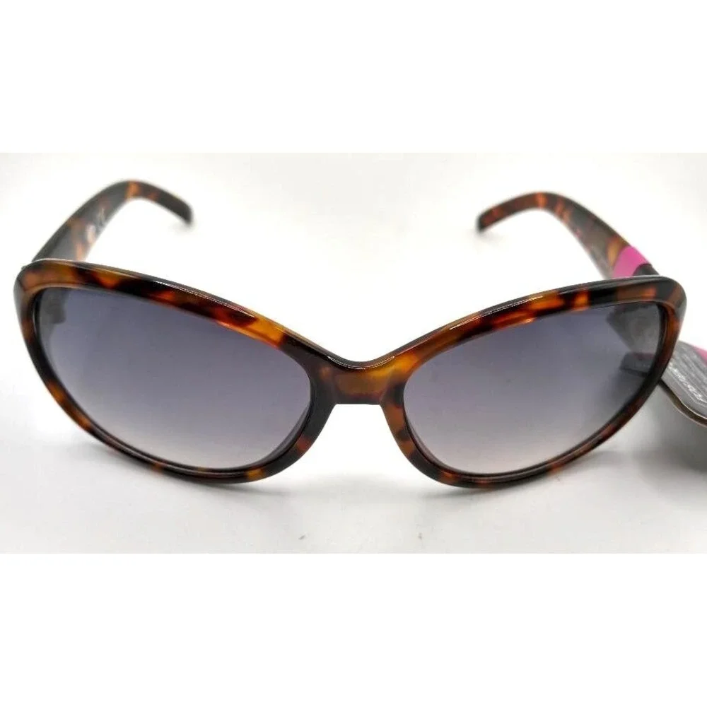Foster Grant Embry Womens Tortoise Brown Butterfly Fashion Sunglasses Gray Lens